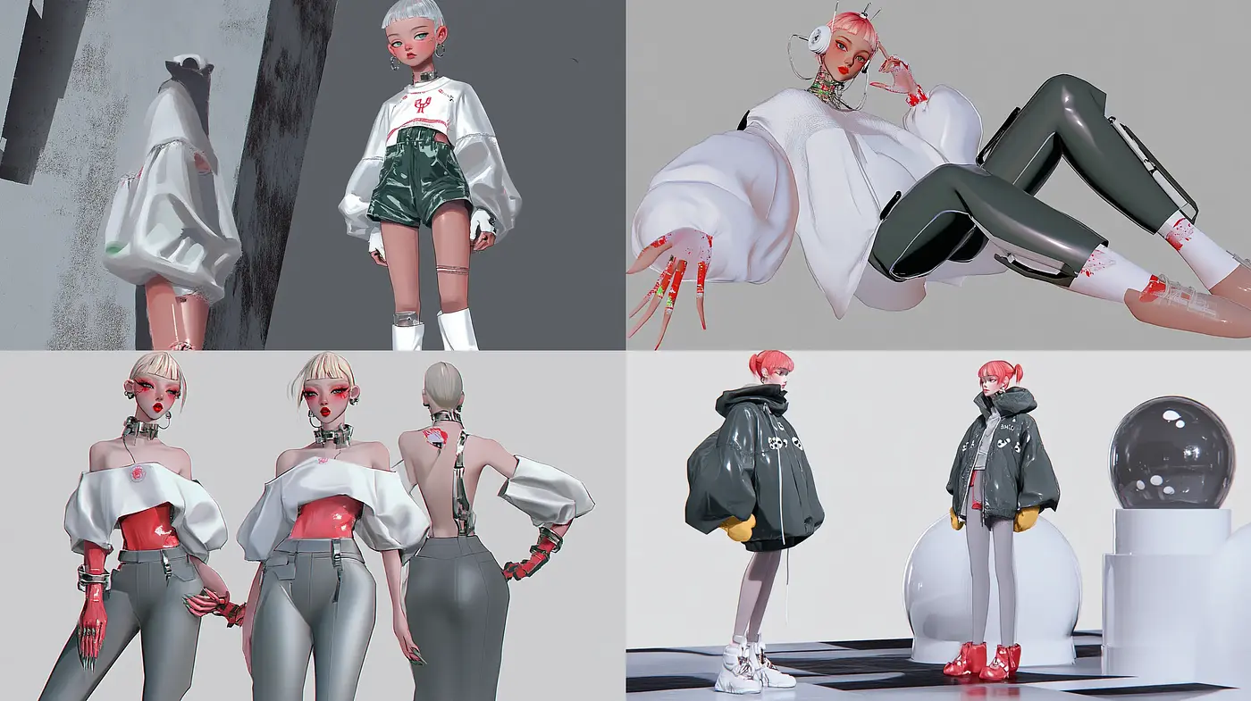 Futuristic Gloss and Matte Symbiosis in Monochromatic Harmony - Midjourney sref style