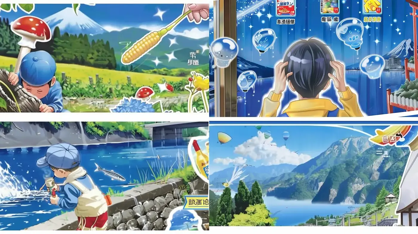 Colorful and Whimsical Illustrations Evoking Childhood Adventures - Midjourney sref style