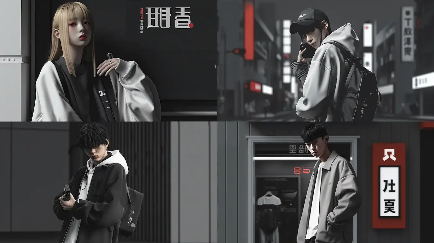 Urban minimalism with a cinematic edge - Midjourney sref style