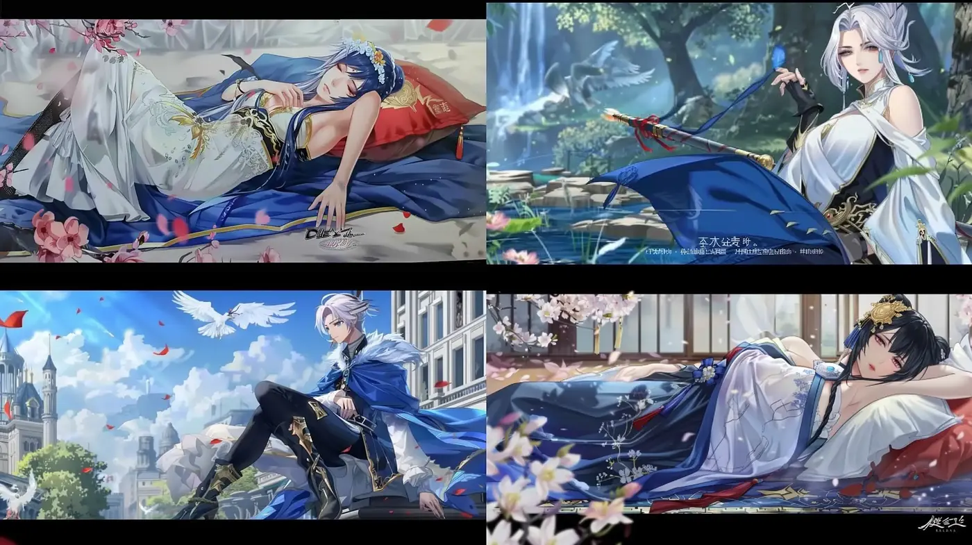 Ethereal Elegance: A Dreamlike Fusion of Anime Influence and Sumptuous Textural Detail - Midjourney sref style