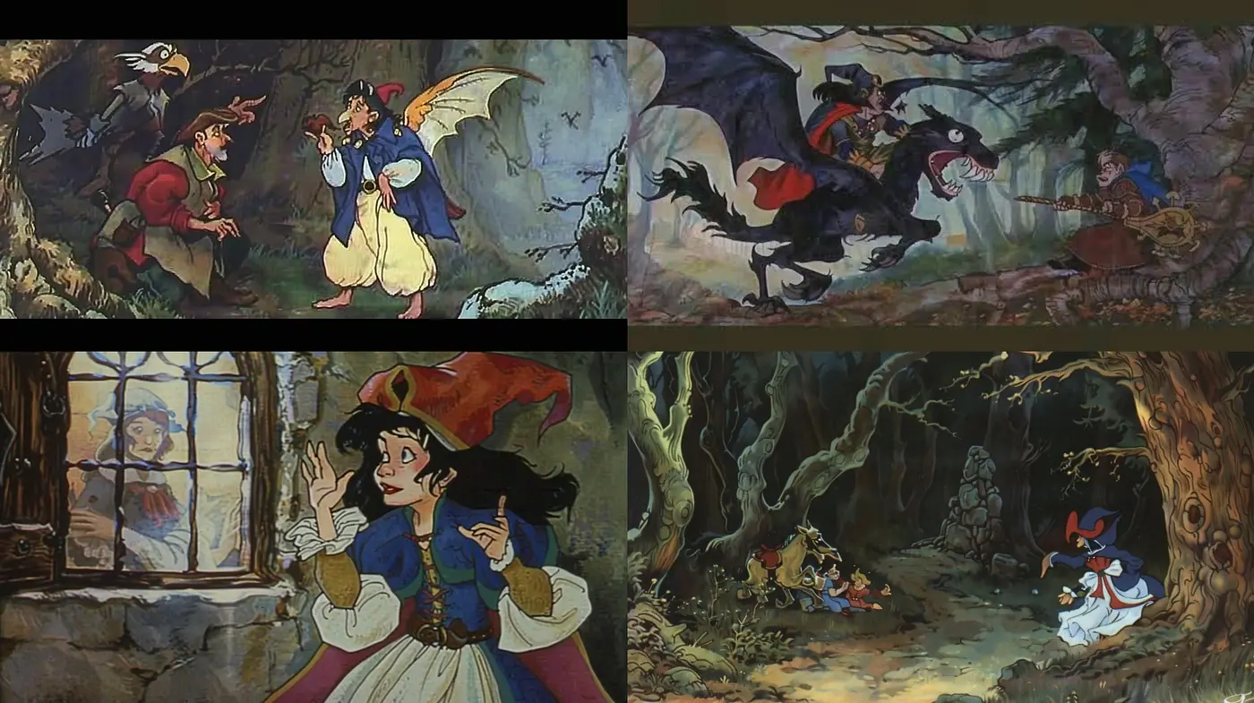 Enchanted Tales of Yesteryear: A Homage to Classic Hand-Drawn Animation with Fantasy Overtones - Midjourney sref style