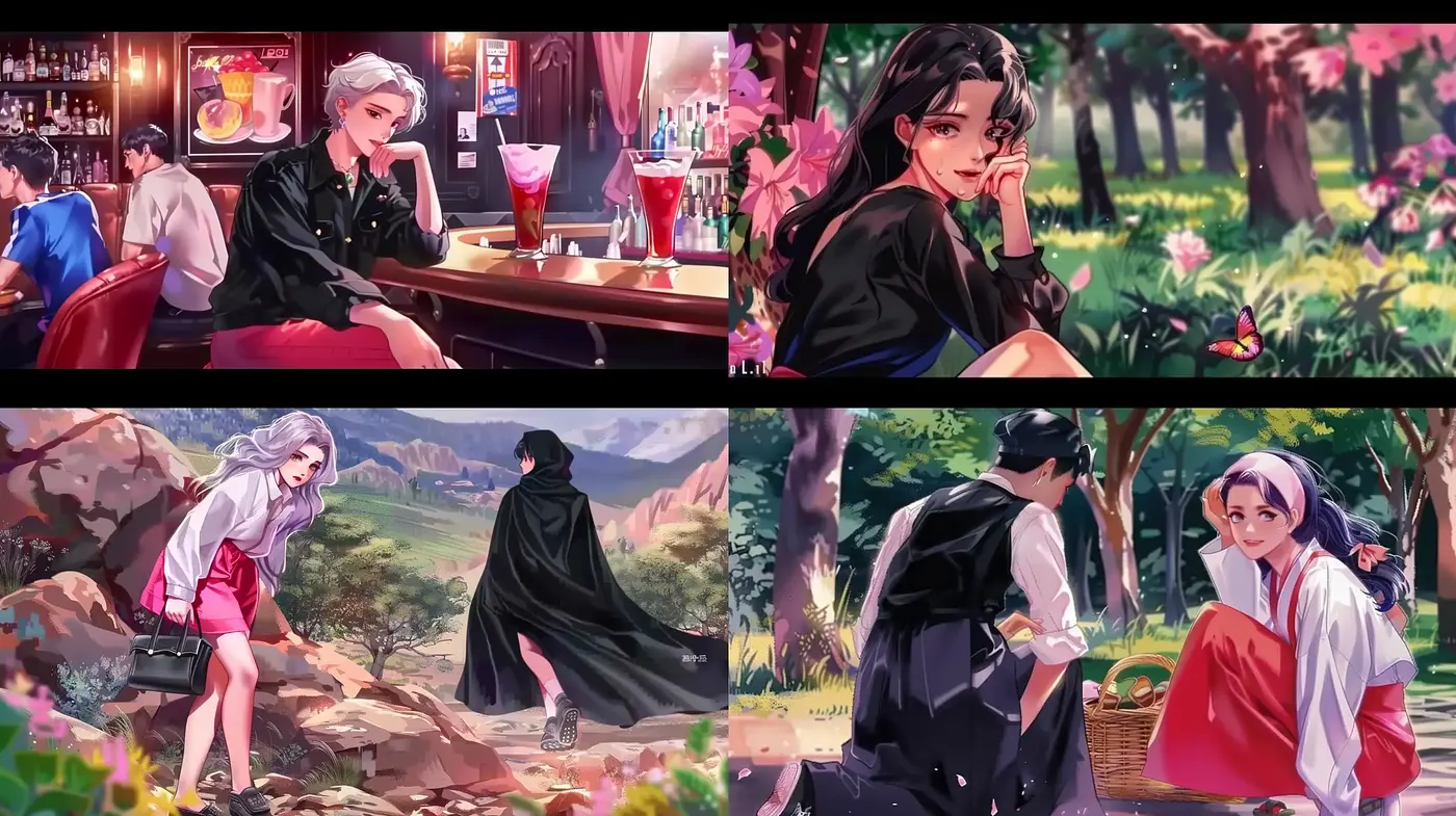 Luminous Anime Narrative: A Vivid Tale Told in Saturated Hues - Midjourney sref style