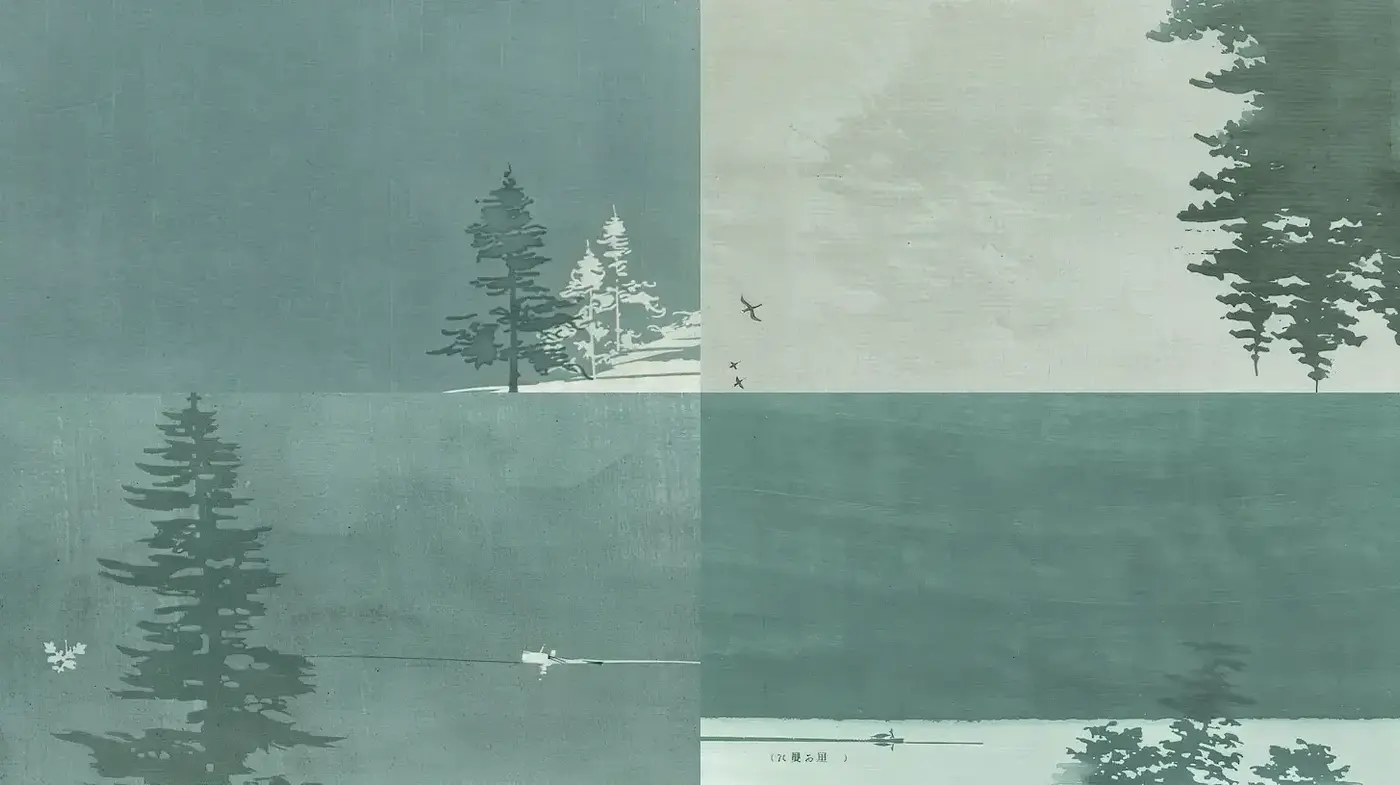 Subtle Serenity in Monochrome Landscapes with a Classy Touch - Midjourney sref style