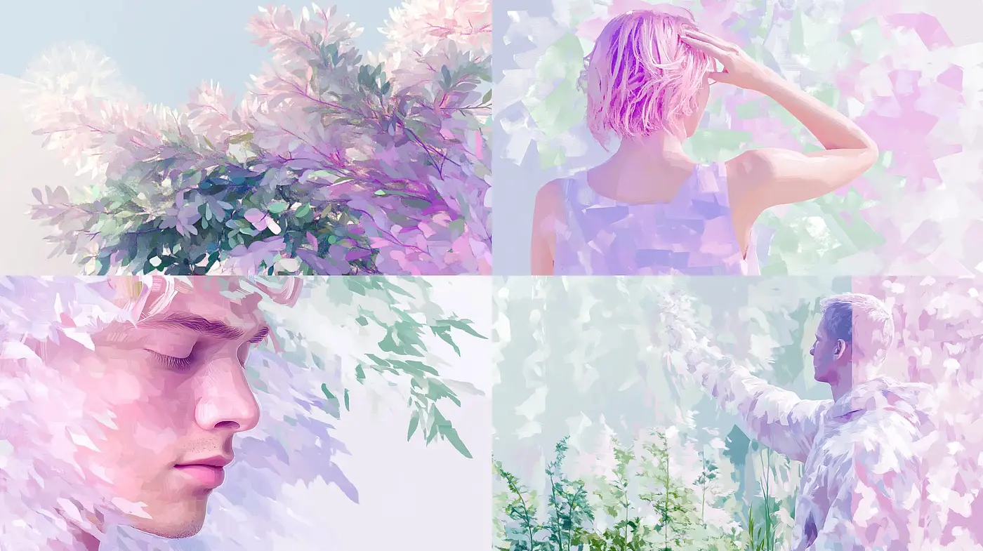 Ethereal Pastel Brushwork Harmony - Midjourney sref style