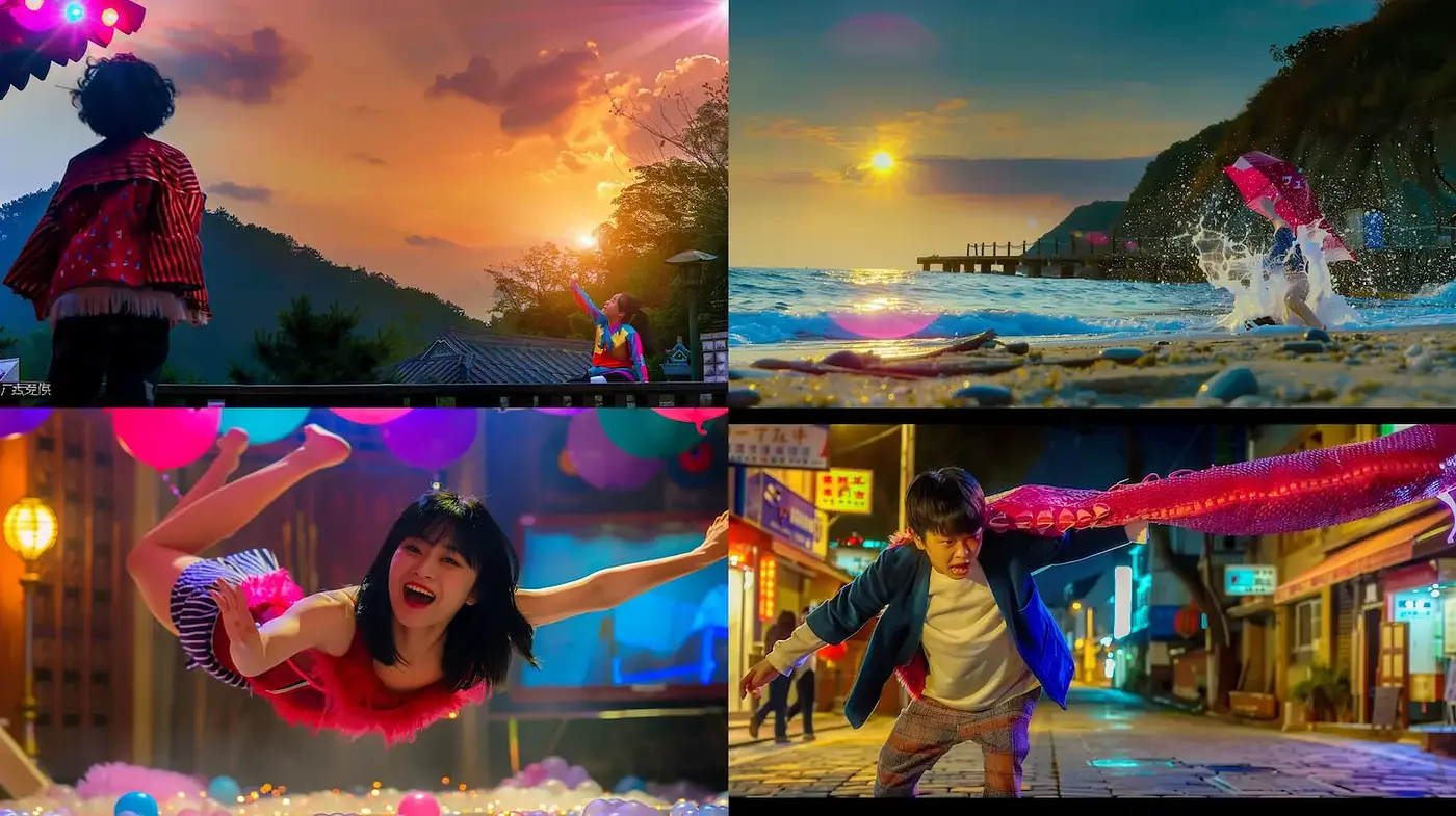 Vibrant and Dynamic Visuals with Playful Atmosphere - Midjourney sref style
