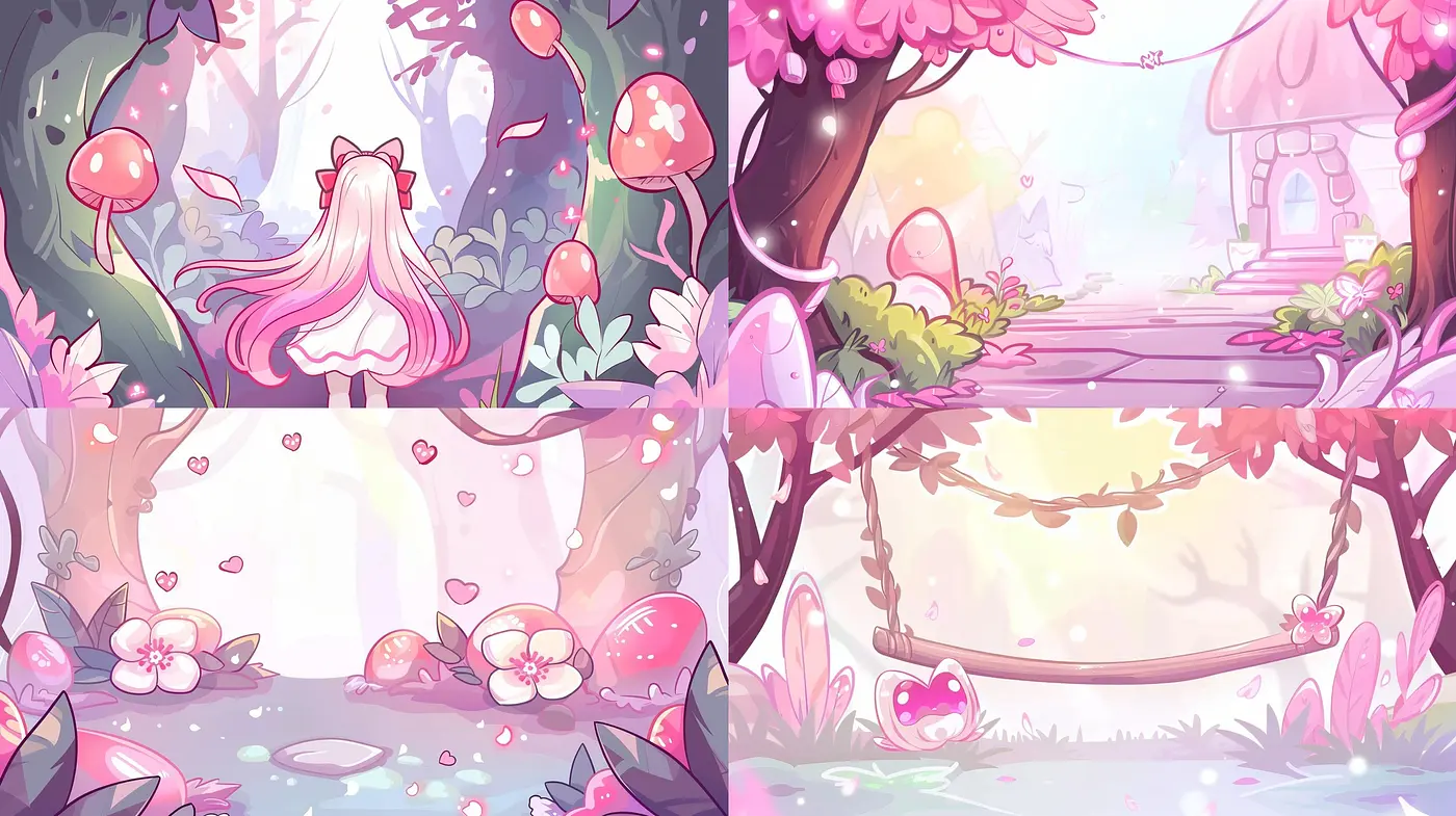 Dreamlike Pastel Pathways: A Study in Consistent Whimsicality - Midjourney sref style
