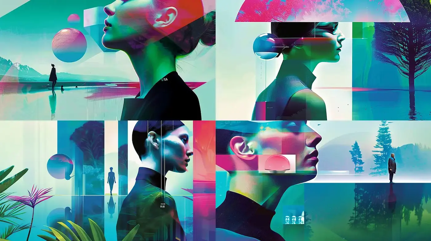 Futuristic and Geometric Portraits with a Dreamlike Quality - Midjourney sref style