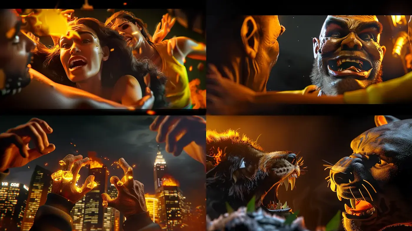 Dramatic and Intense Visual Storytelling with Dynamic Lighting - Midjourney sref style