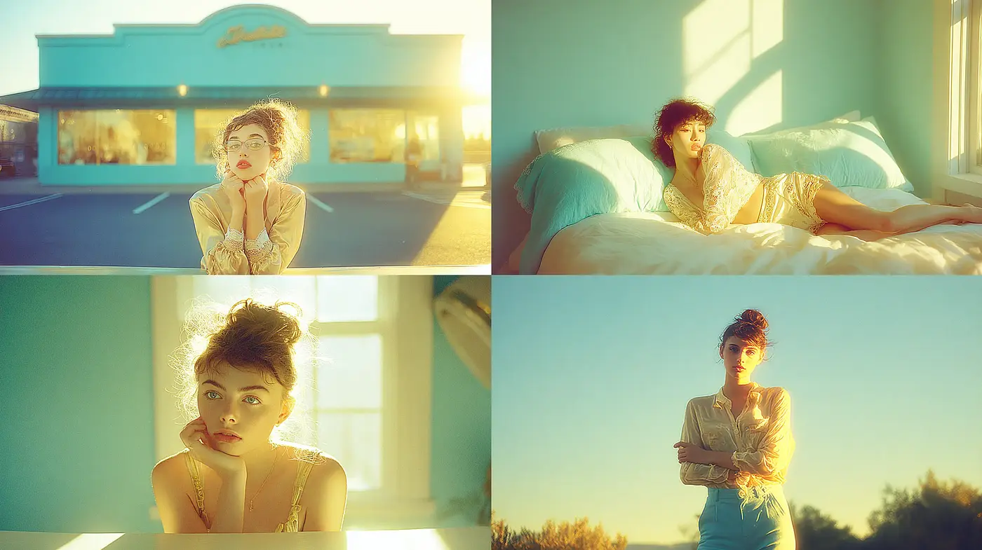 Dreamy and nostalgic aesthetic with soft lighting and pastel hues - Midjourney sref style