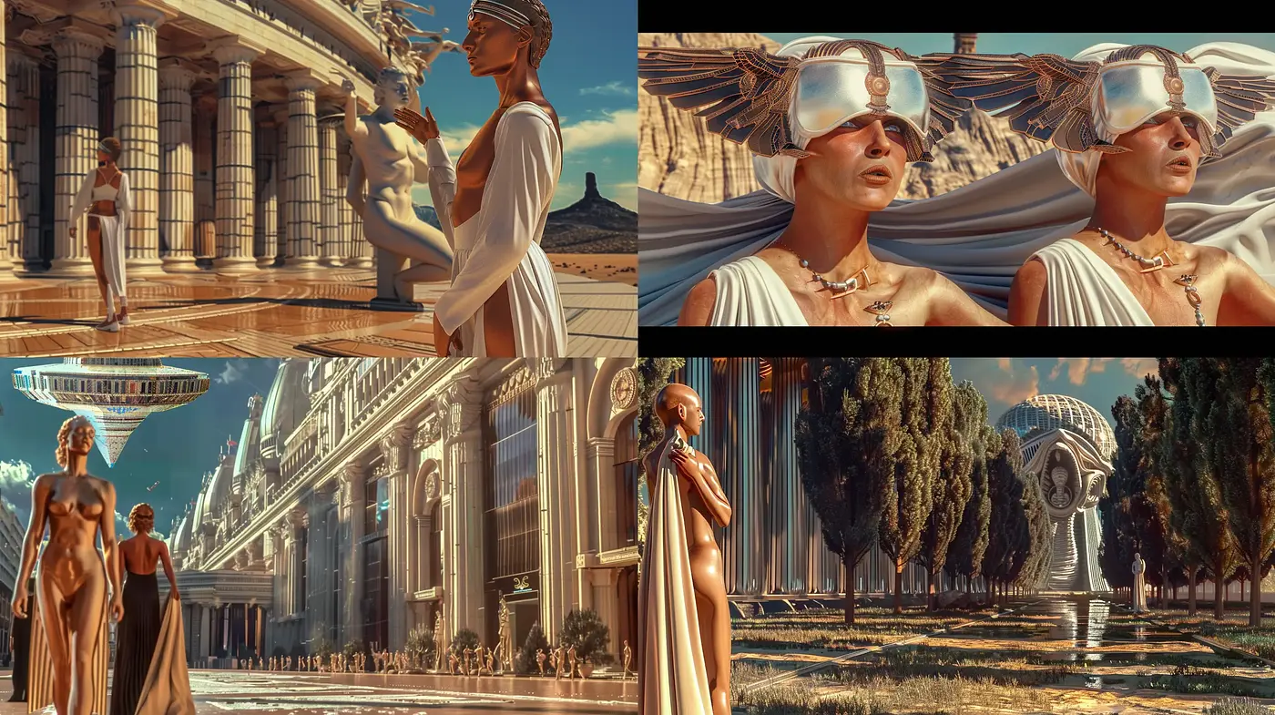 Neo-Classical Elegance with a Futuristic Twist - Midjourney sref style
