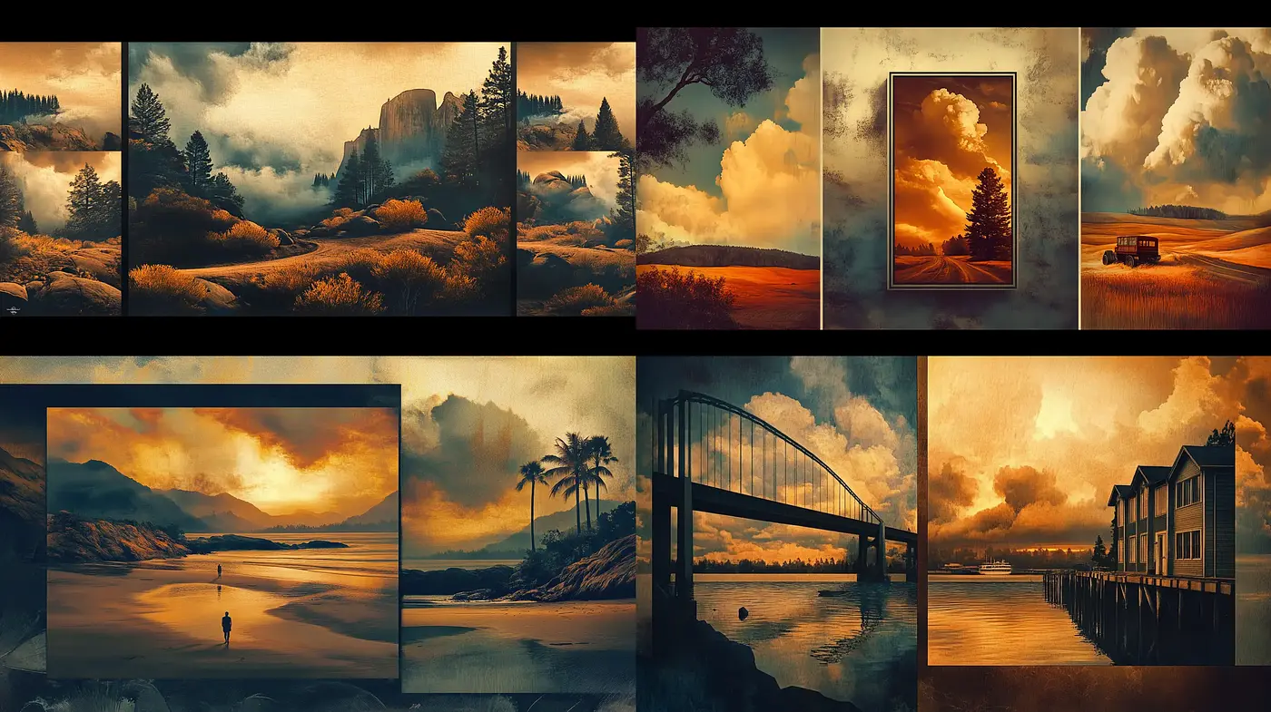 Ethereal Twilight Hues Reflected in Tranquil Landscapes - Midjourney sref style