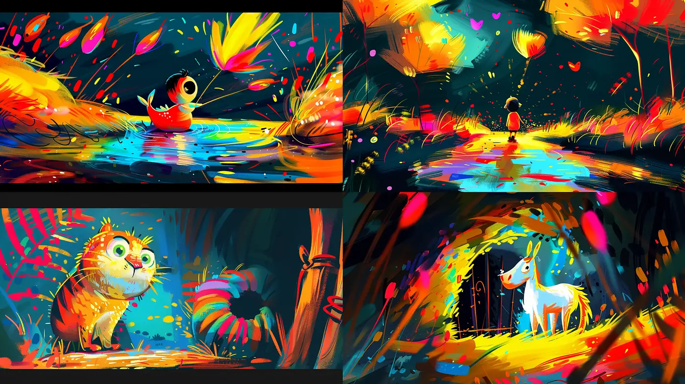 Luminous Dreamscape Fusion with Vivid Expressionism - Midjourney sref style