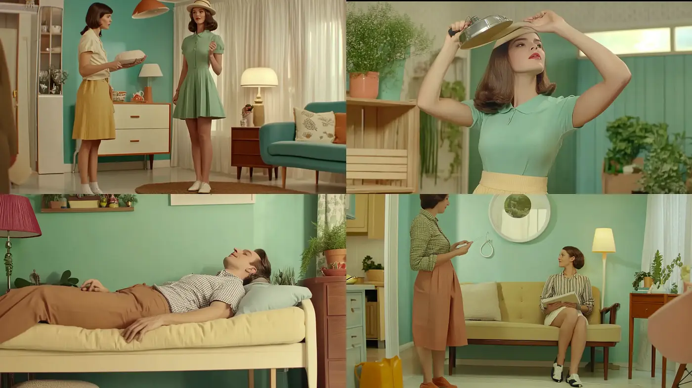 Mid-Century Modern Aesthetic with a Retrofuturistic Twist - Midjourney sref style
