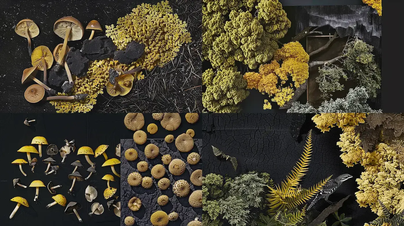 Nature's Textural Symmetry: A Study in Organic Tones and Detailed Rendering - Midjourney sref style