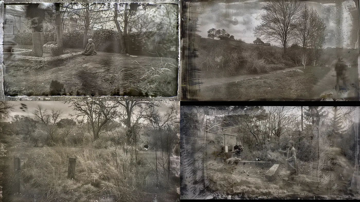 Monochrome Elegies of Liminal Spaces - Midjourney sref style