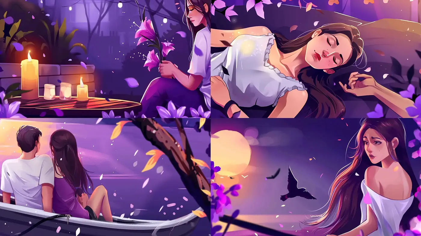 Twilight Serenity: Dreamy Hues and Ethereal Elegance in Illustration - Midjourney sref style