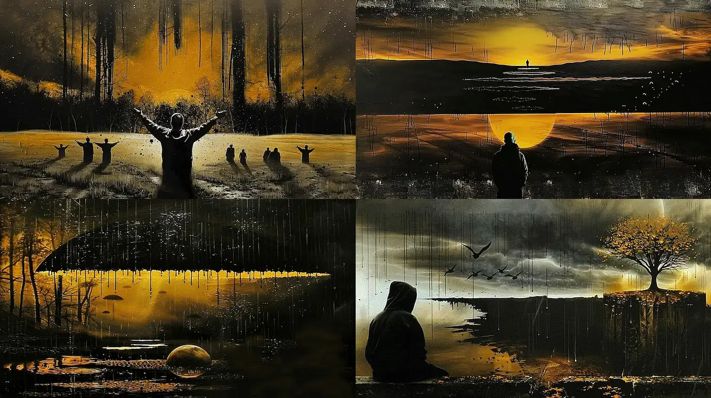 Ethereal-Gothic Landscape with Surreal Elements - Midjourney sref style