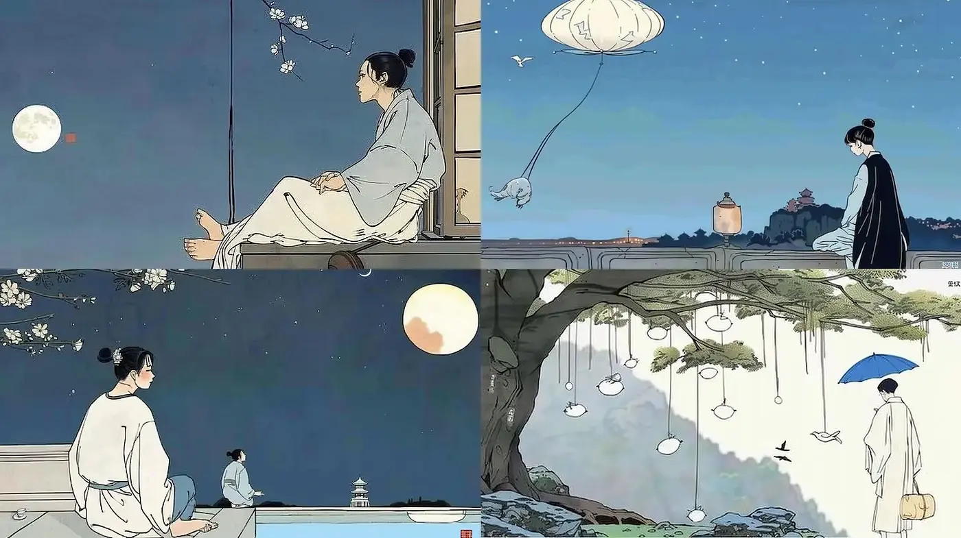 Serene and Ethereal Scenes with a Cultural Essence - Midjourney sref style