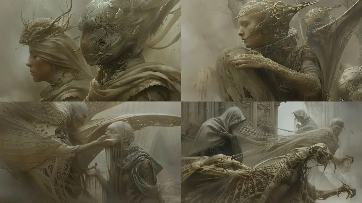 Ethereal and Intricate Fantasy Style with Nostalgic Overtones - Midjourney sref style