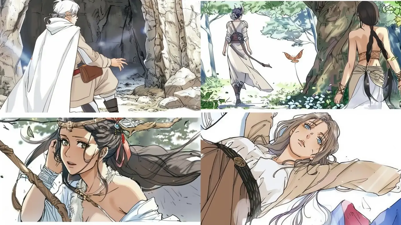 Ethereal Journey Through a Manga-Inspired Fantasy Realm - Midjourney sref style