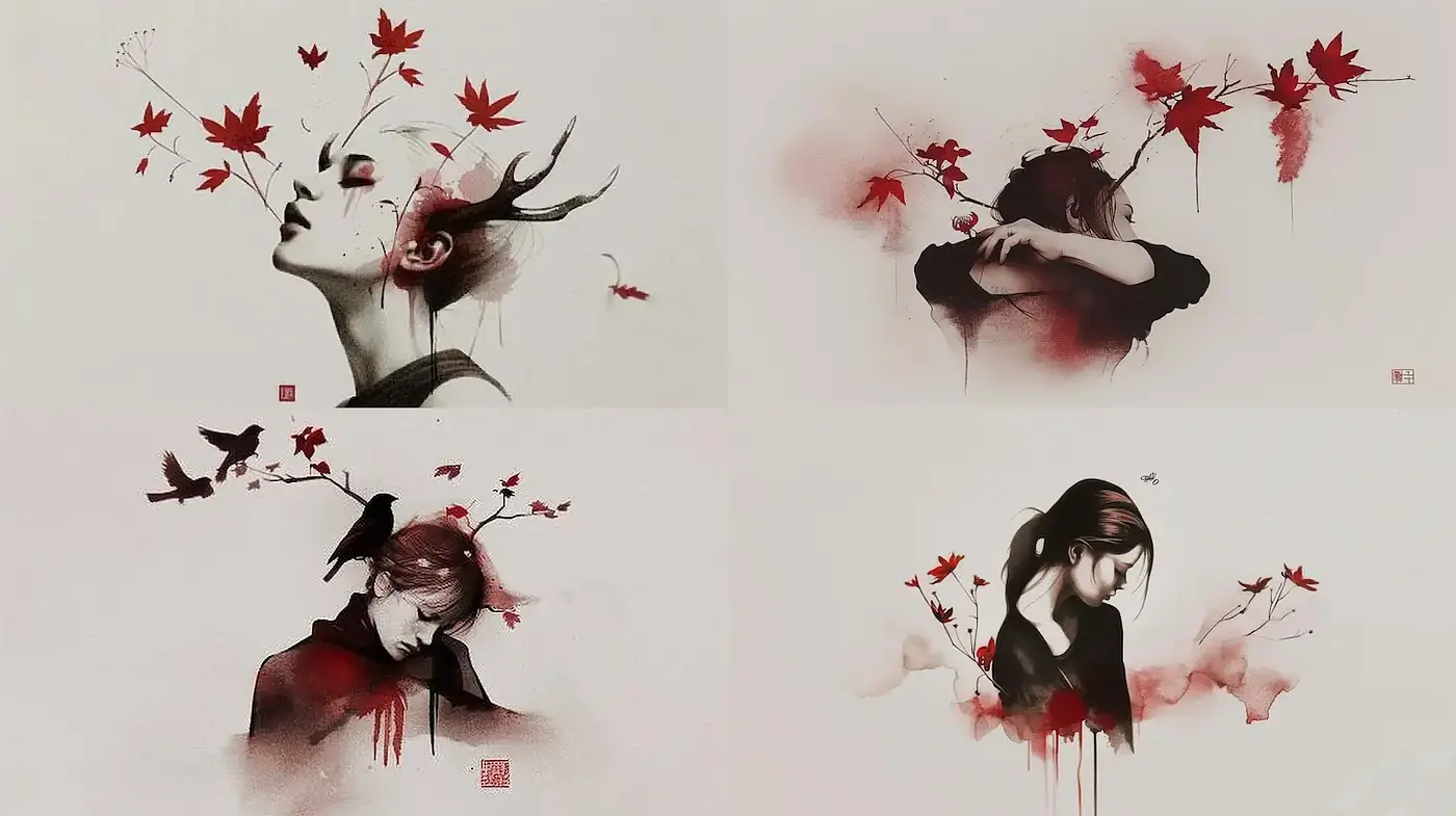 Elegant and Ethereal Illustrations with a Whimsical Touch - Midjourney sref style