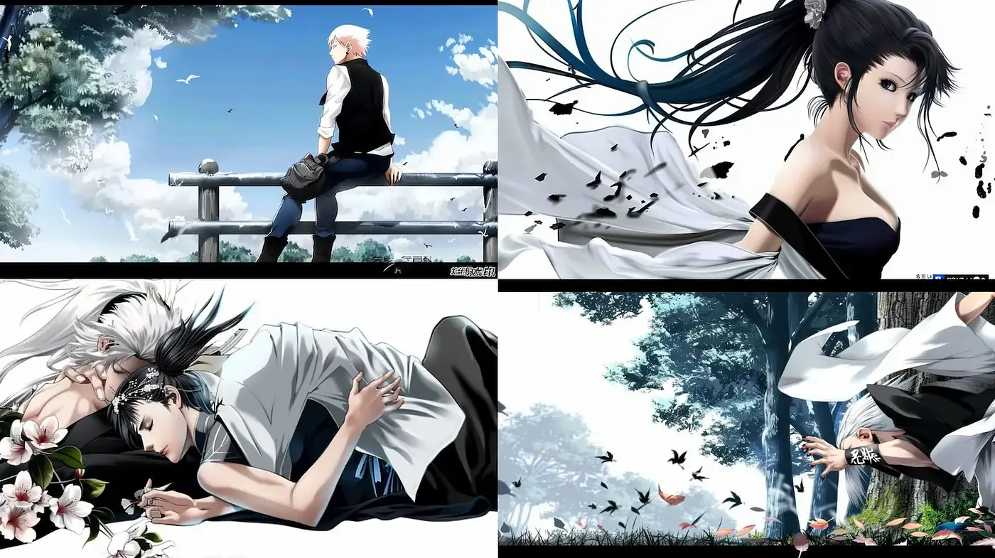 A Harmonious Blend of Ethereal Elements in a Contemporary Anime Style - Midjourney sref style
