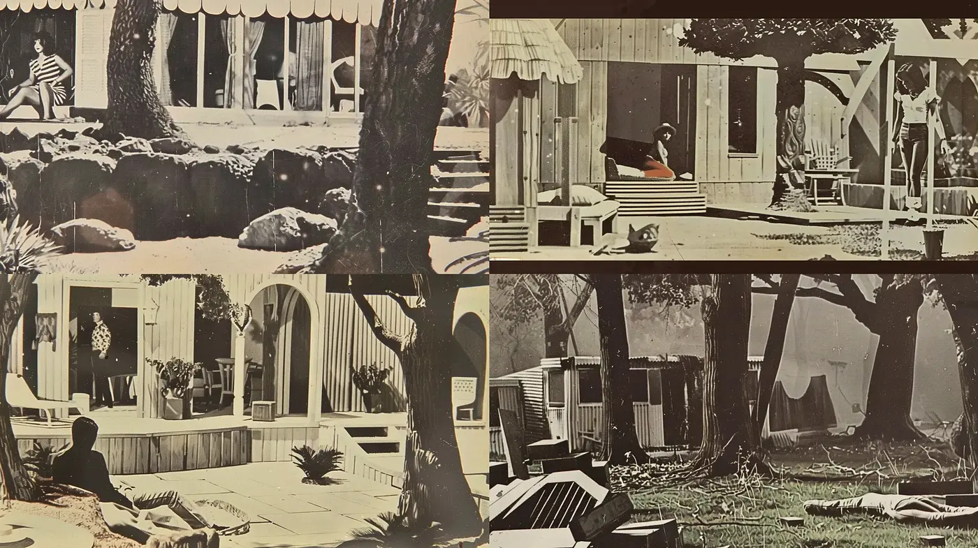 Time-Worn Sepia Tableaus with a Sense of Solitude and Reflection - Midjourney sref style
