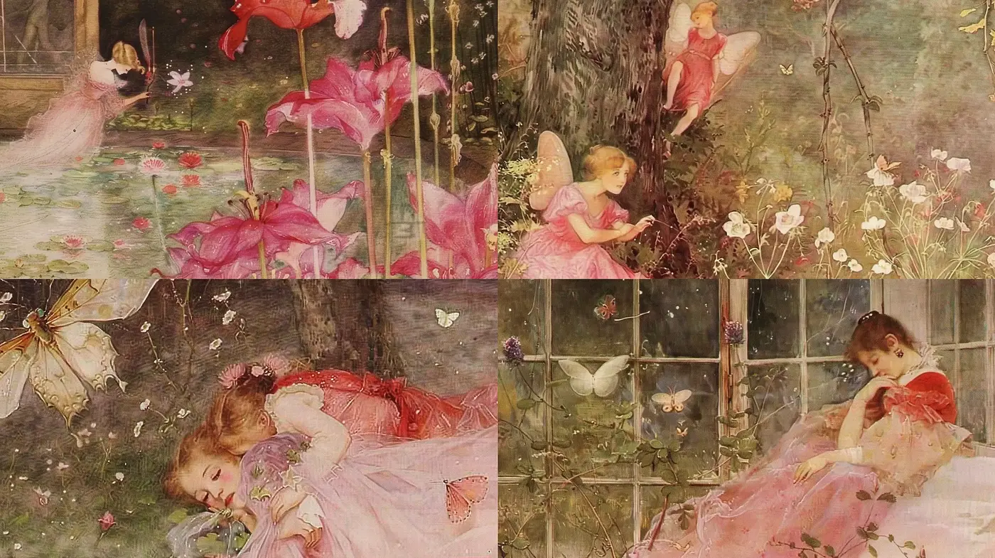 Enchanted Victorian Dreamscapes: A Timeless Pastoral Symphony - Midjourney sref style