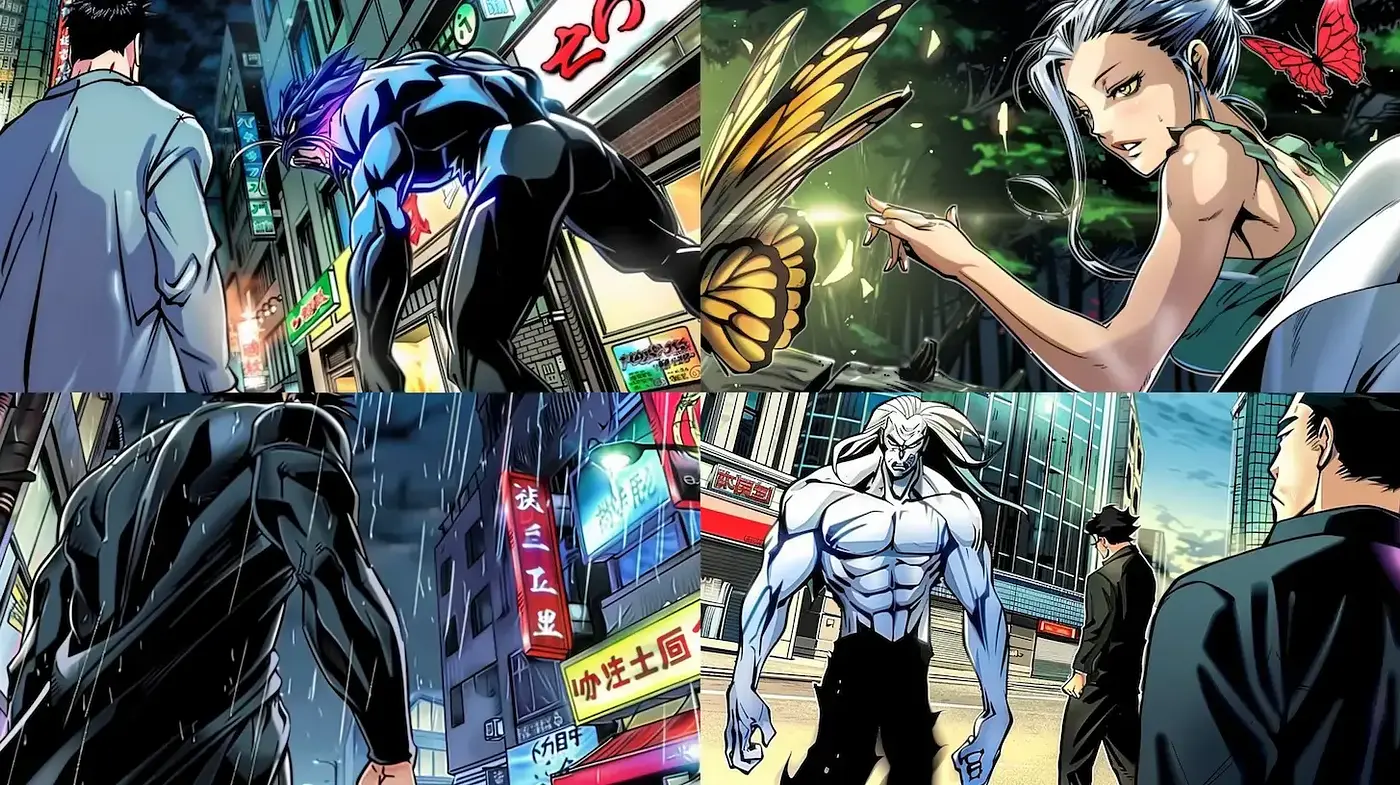 Dynamic and Intense Urban Comic Style with Vibrant Character Designs - Midjourney sref style
