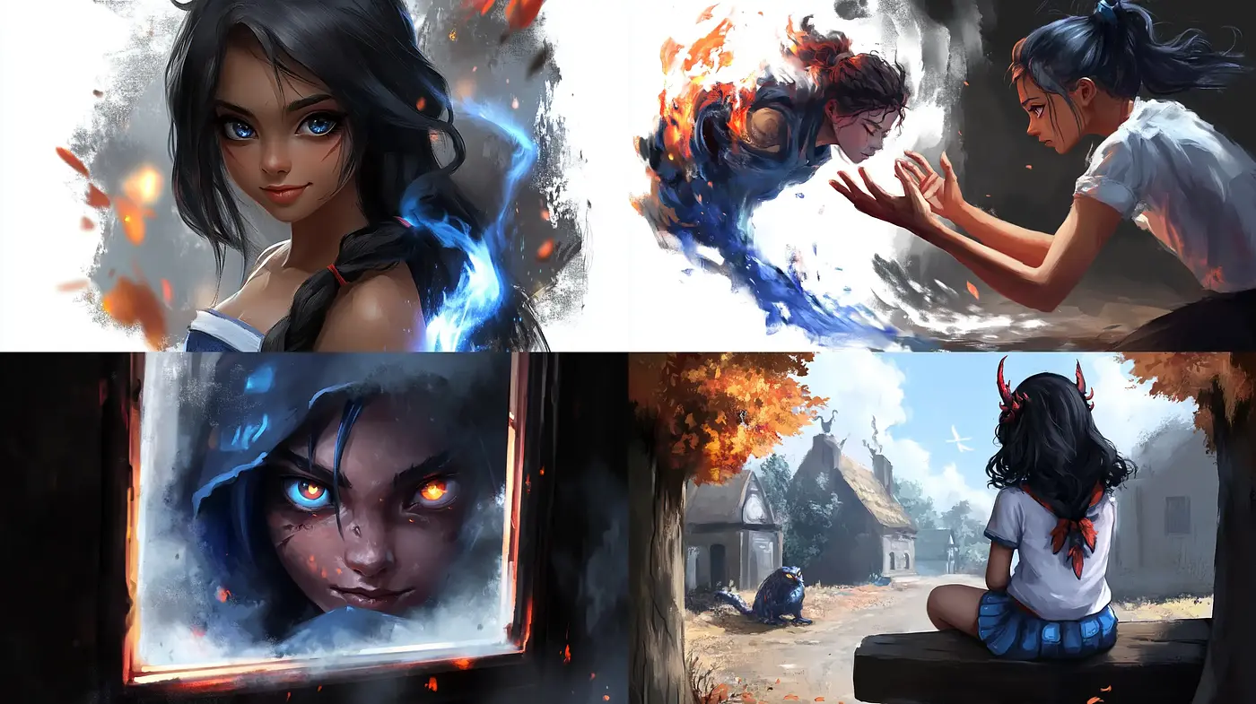 Dynamic Brushwork and Ethereal Luminescence in Digital Fantasy Art - Midjourney sref style
