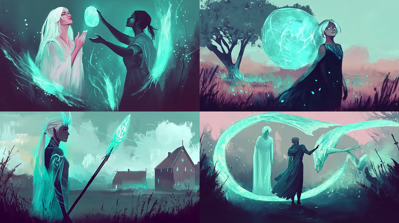Ethereal Twilight Dreamscapes with Luminous Tonalities - Midjourney sref style