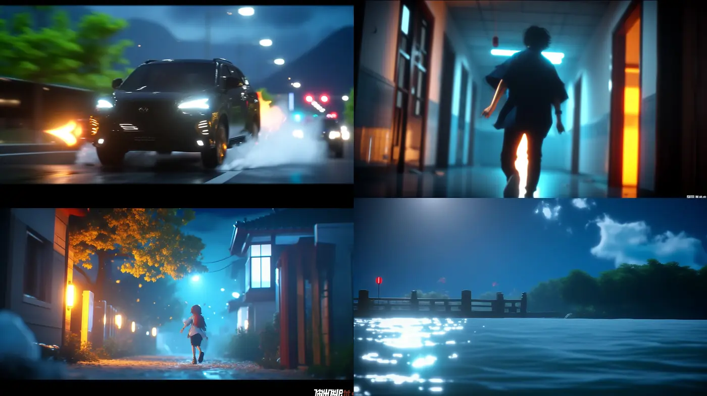 Luminous Nocturnal Vignettes: A Homage to Cinematic Neon-Lit Storytelling - Midjourney sref style