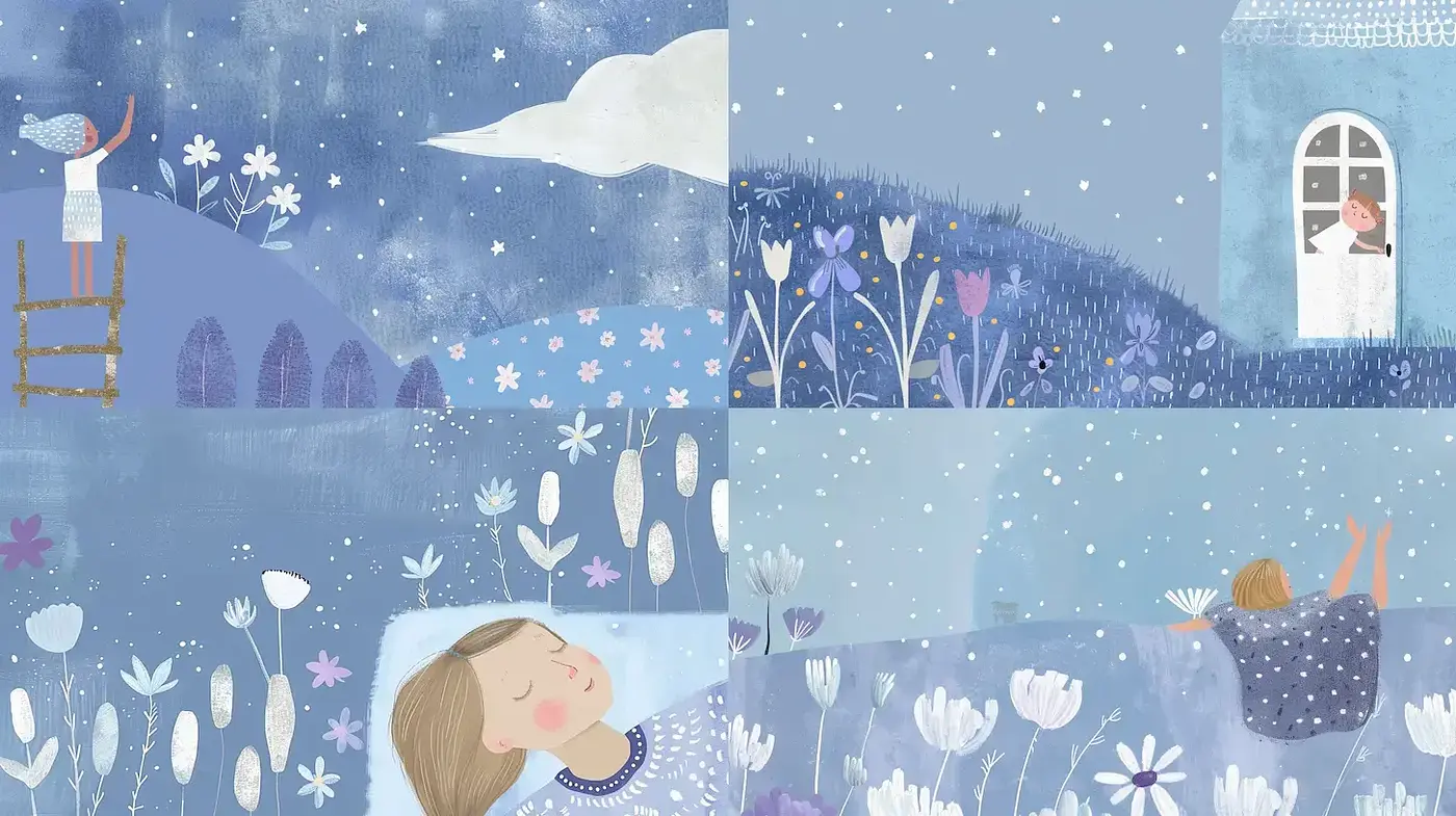 Dreamlike Whimsy: A Serene Pastel Storybook Illustration Collection - Midjourney sref style