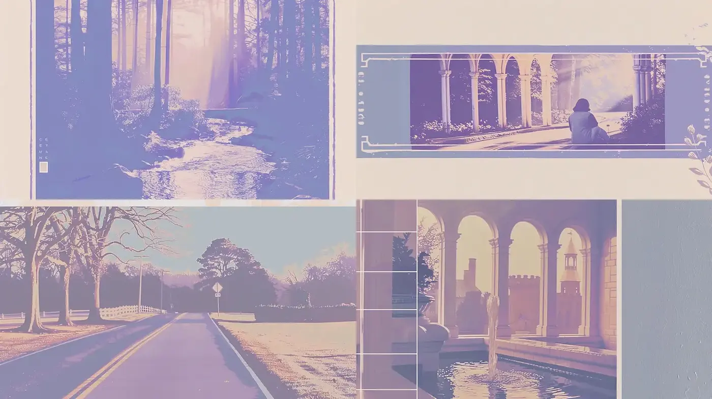 Dreamy Ethereal Landscapes with Vintage Aesthetic - Midjourney sref style
