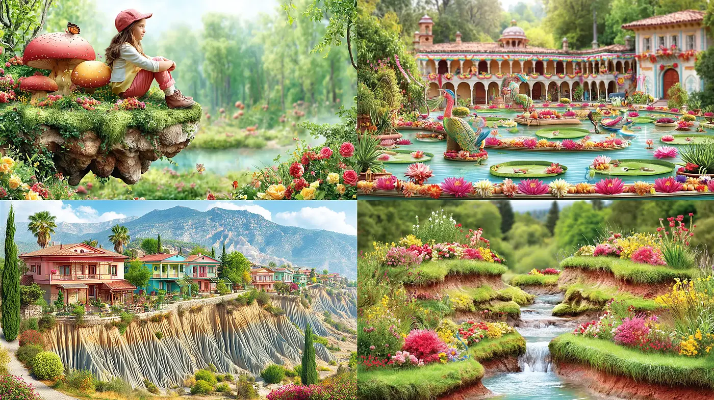 Enchanted Landscapes with a Whimsical Touch - Midjourney sref style
