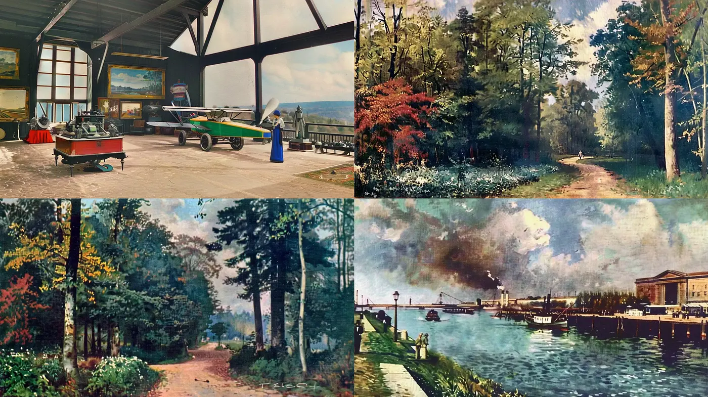 Idyllic Nature and Vintage Scenes with Painterly Textures - Midjourney sref style