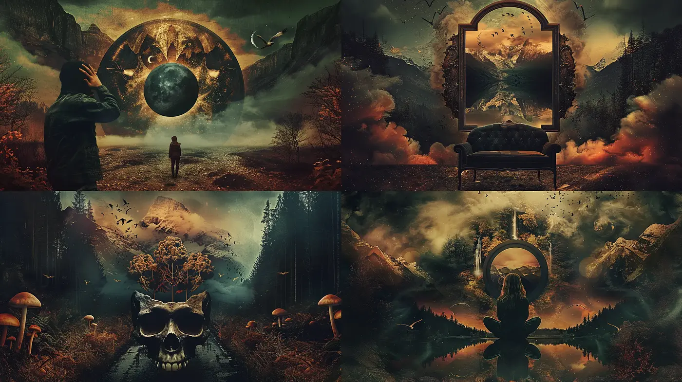 Ethereal Dreamscapes: A Fusion of Surrealism and Fantasy Art - Midjourney sref style