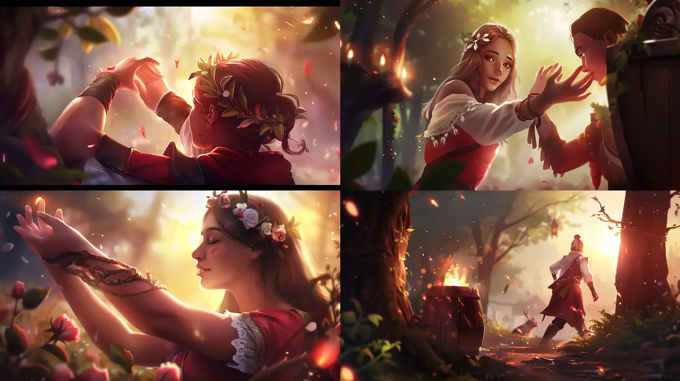 Enchanted Twilight Hues: A Harmonious Blend of Soft Light and Magical Realism - Midjourney sref style