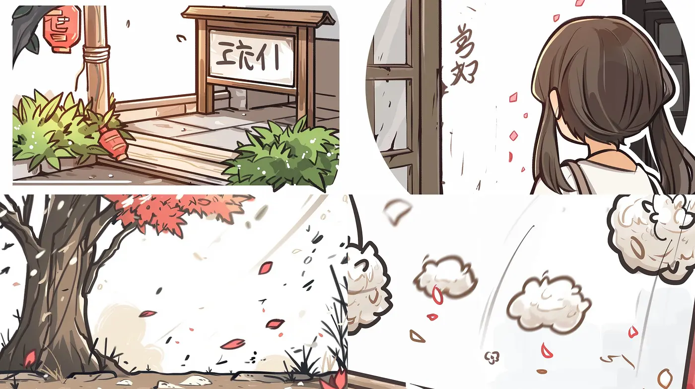 Consistent Warm Palette and Stylized Graphic Novel Illustrations - Midjourney sref style