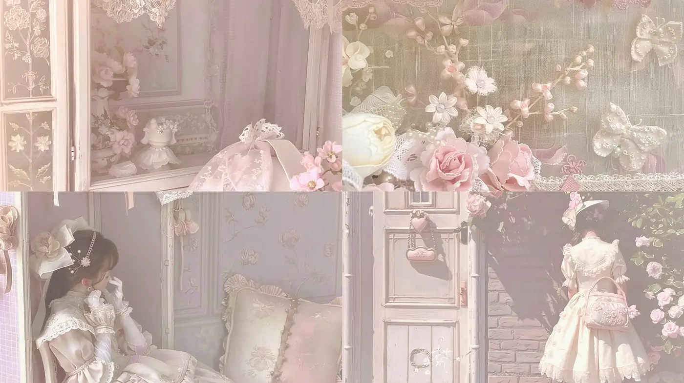 Ethereal Rococo Reverie: A Dreamlike Blend of Pastel Hues and Ornate Details - Midjourney sref style