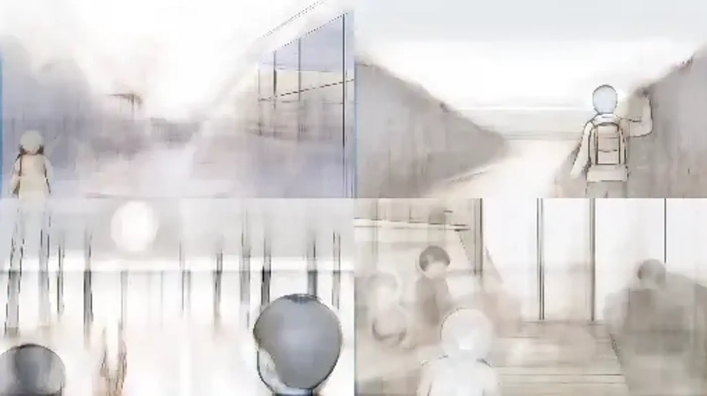 Ethereal Monochrome Dreamscape with Sketch-like Textures - Midjourney sref style