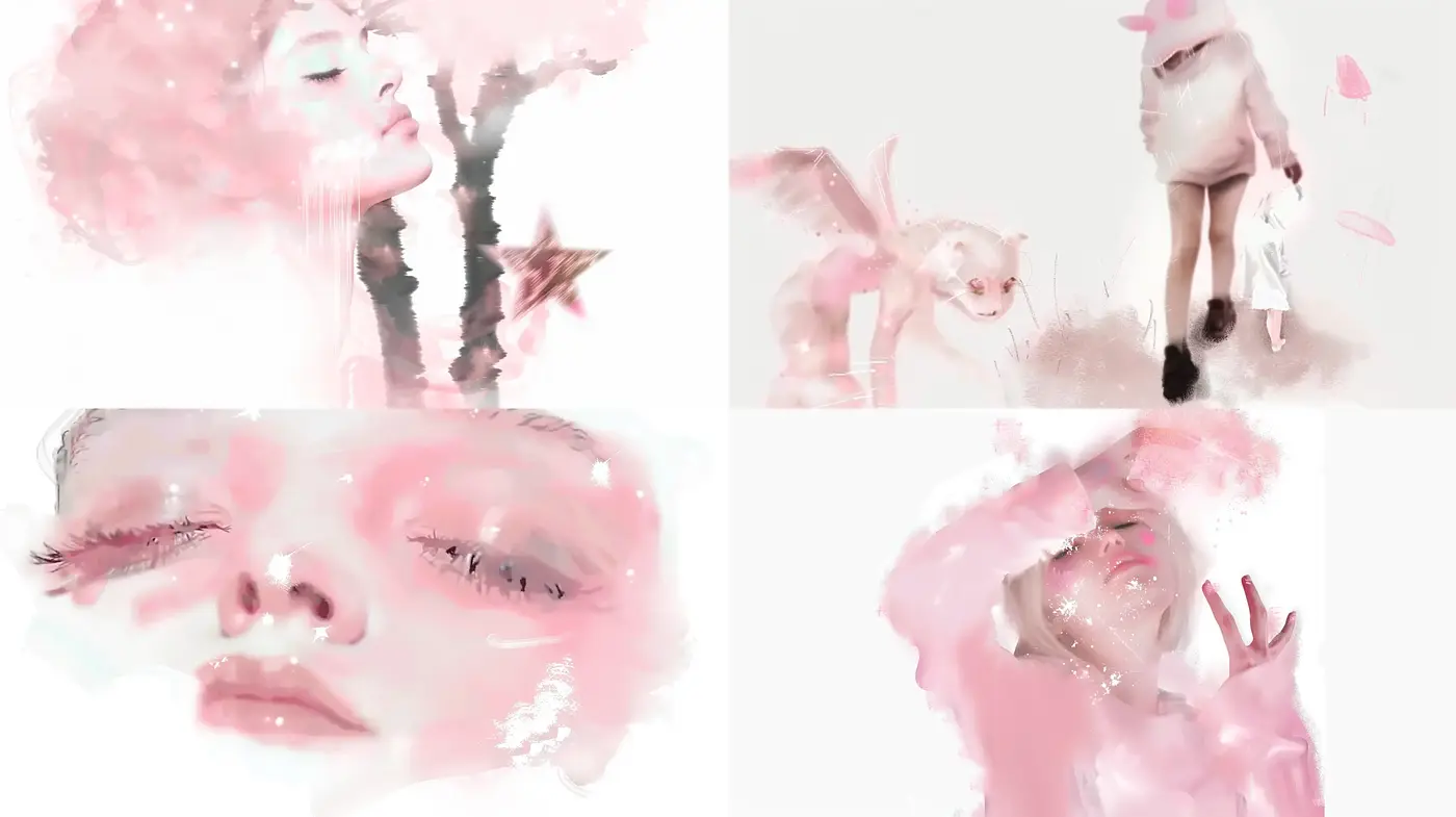 Ethereal Blush: A Dreamy Synthesis of Pastel Impressions - Midjourney sref style