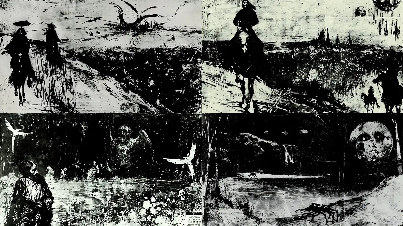 Dark and Ethereal Surrealism with a Gritty Texture - Midjourney sref style