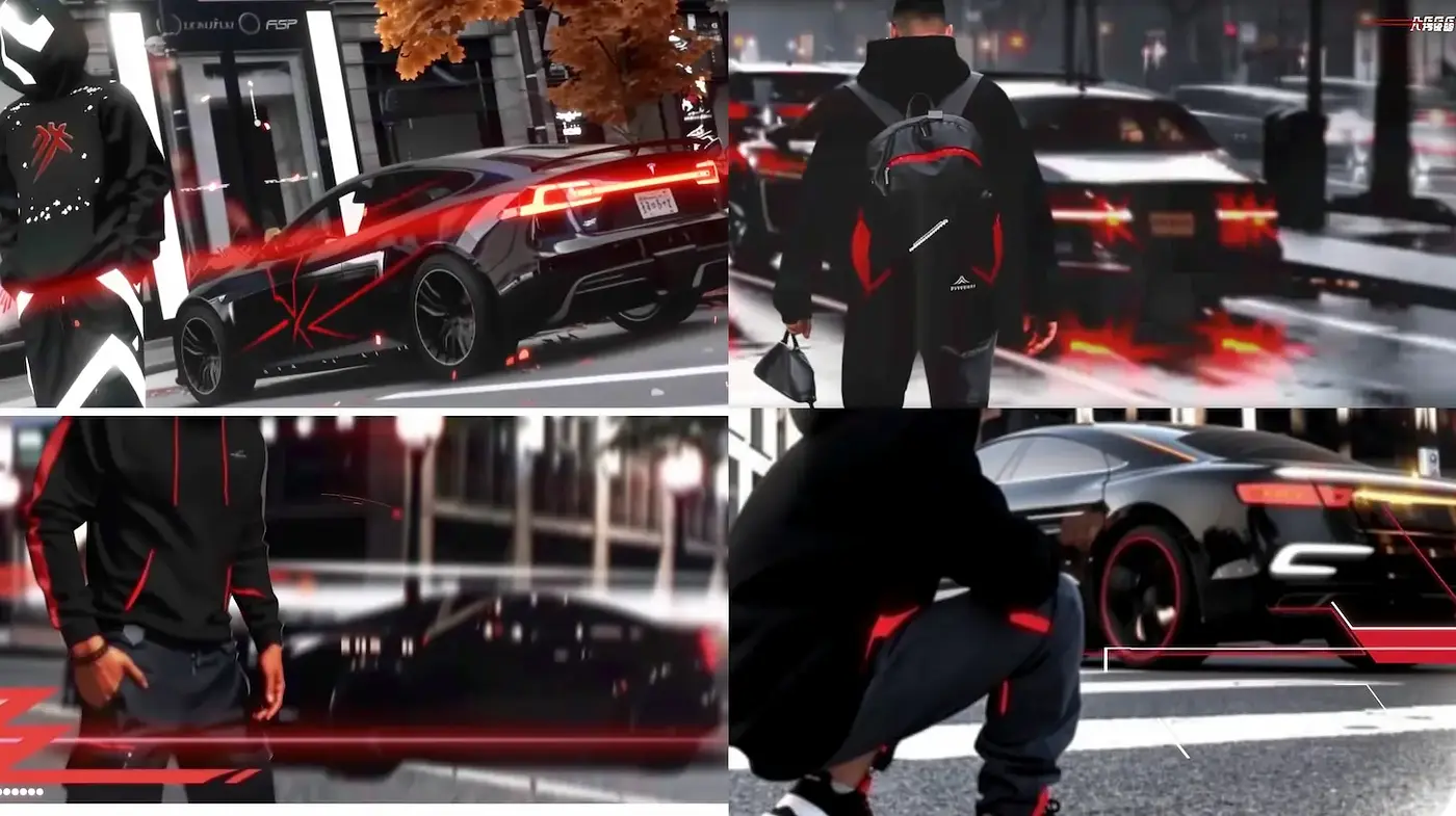Futuristic Urban Aesthetic with Dynamic Motion Elements - Midjourney sref style