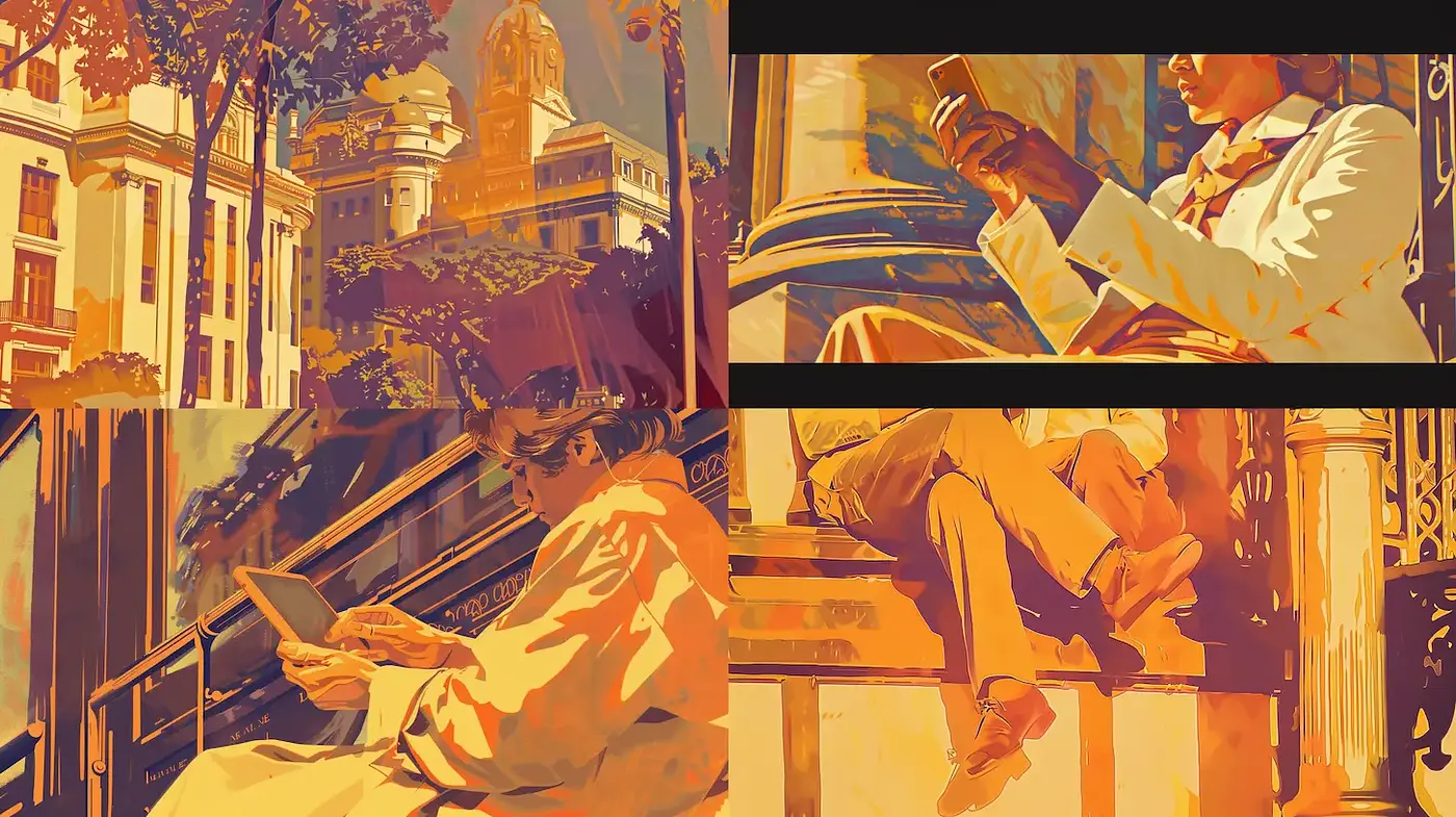Warm, Impressionistic Urban Scenes with a Nostalgic Tone - Midjourney sref style