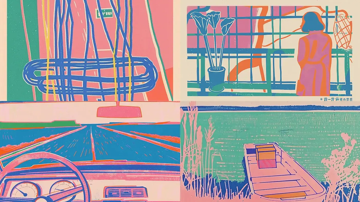 Vibrant and Artistic Illustrations with a Contemporary Touch - Midjourney sref style