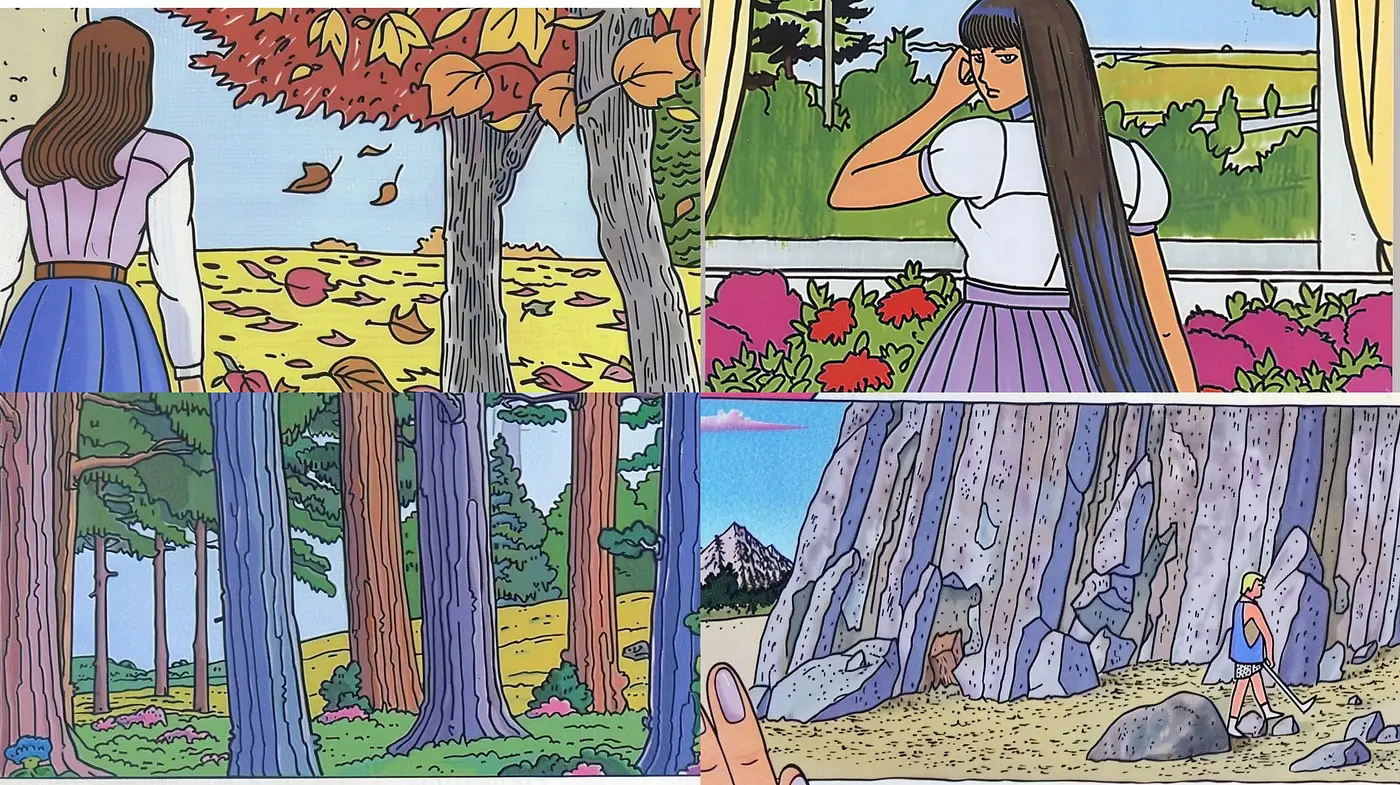 Consistent Chromatic Harmony and Contoured Pastoral Scenes - Midjourney sref style