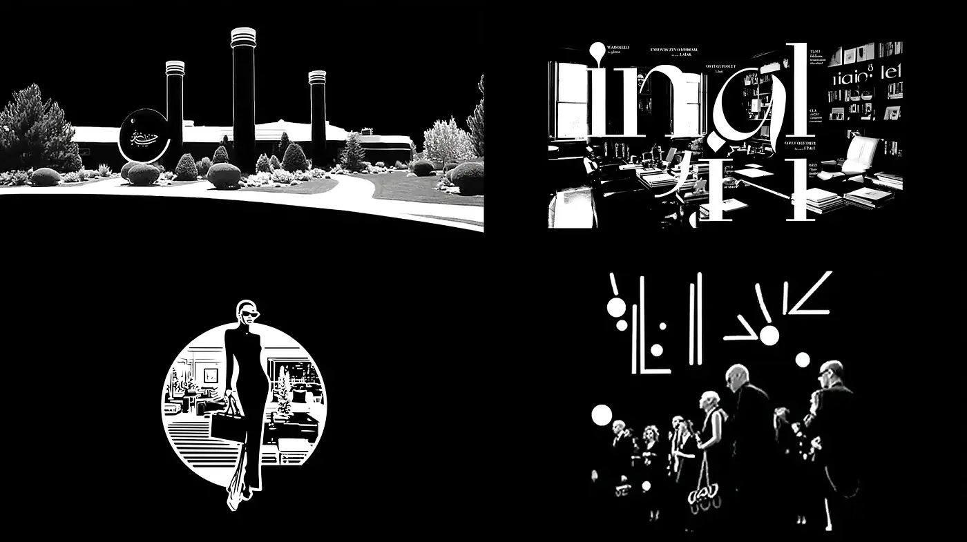 Monochromatic Visuals with Retro Minimalism and Stylish Compositions - Midjourney sref style