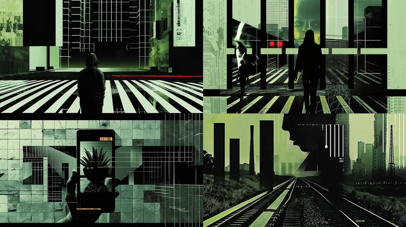 Contemporary Digital Aesthetic with Abstract Geometric Elements - Midjourney sref style