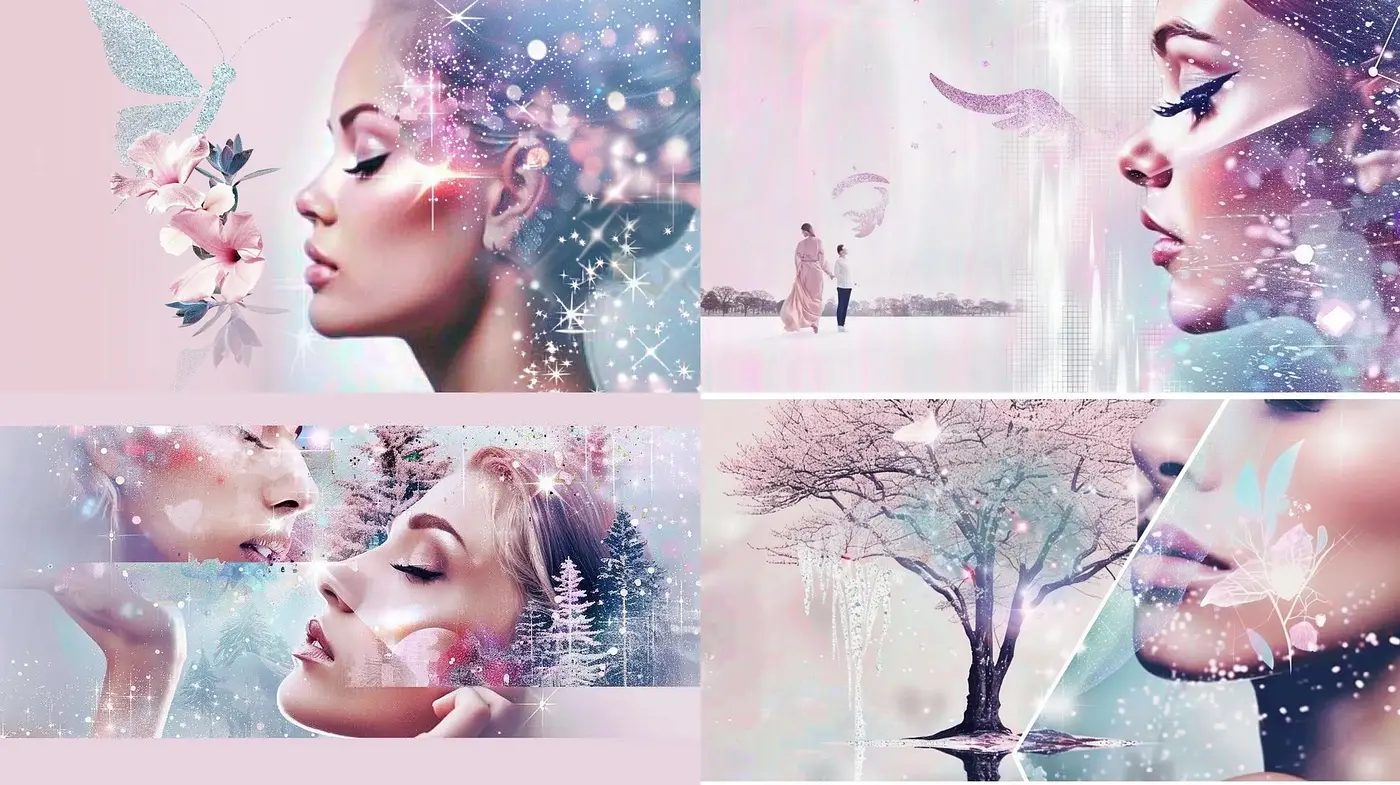 Ethereal Dreamscape Fusion with Harmonious Pastel Symphony - Midjourney sref style